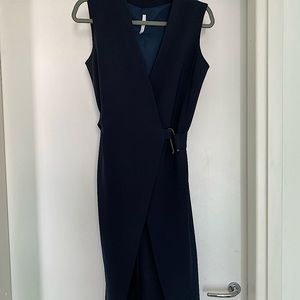 Navy blue classic dress. Size S